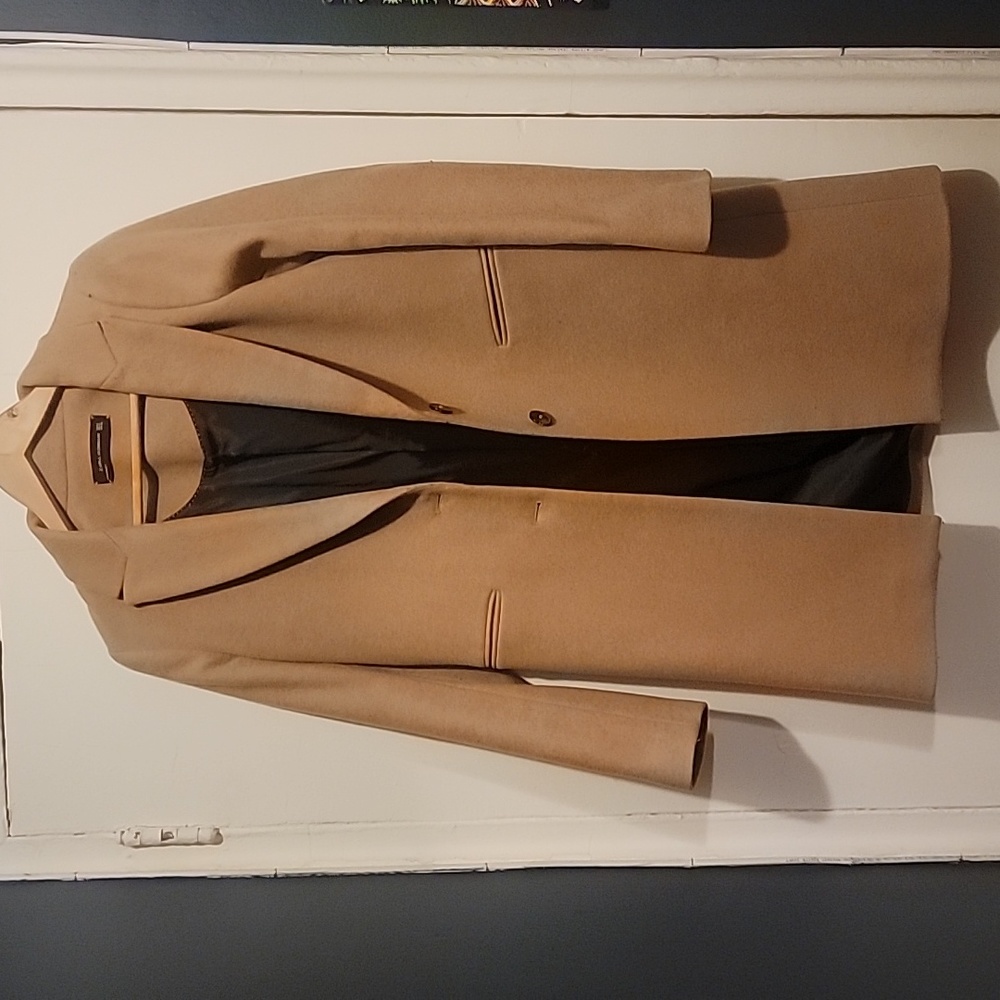Zara wool blend camel coat